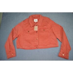 Boden Cropped Cotton Stretch Jacvket Women's Size 20-22 US Red New